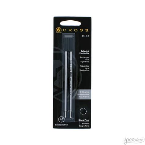 Pack of 2 Cross Ballpoint Pen Refills 8514-2, Black Fine - Walmart.com ...