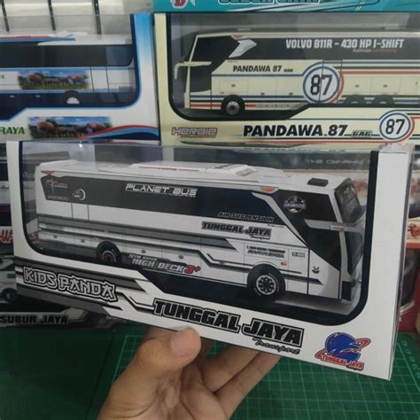 Jual Miniatur Bis Kertas papercraft bus TUNGGAL JAYA "KIDS PANDA" jetbus shd3+ skala 1:60 ...