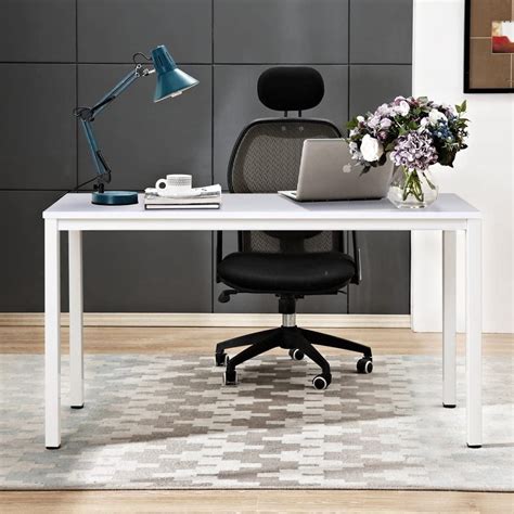 SOGES 55 in Medium Computer Desk Composite Wood Board Home Office Desk ...