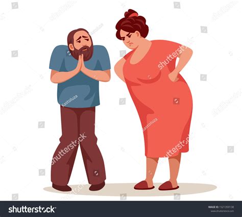 Angry Imperious Wife Listens Excuses Her Stock Vector (Royalty Free) 1521359138 | Shutterstock