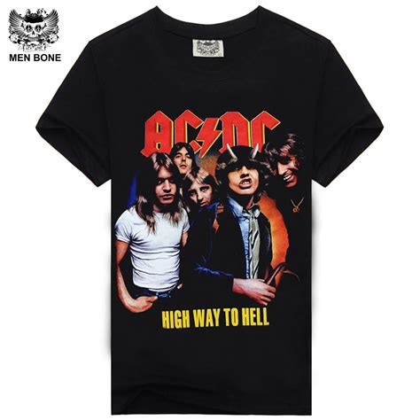 Aliexpress.com : Buy [Men bone] AC DC Heavy Metal Music Cool Classic Rock Band Shirts Fashion ...