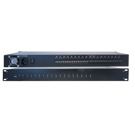 1U Rackmount 18 Port Power Supply, 12VDC/10A, 18 Cameras, 19 inch