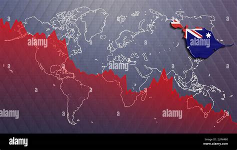 Economic crisis Heard Island and McDonald Islands map and flag, recession Stock Photo - Alamy