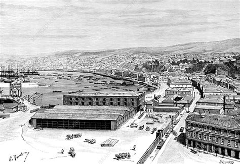 Valparaiso, Chile, 1895 - Stock Image - C042/2040 - Science Photo Library