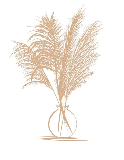 Pampas Grass Poster / Beige Wall Art / Minimalist Home Decor / Pampas Plume Print / Modern ...