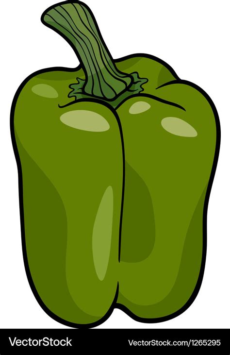 Green pepper vegetable cartoon Royalty Free Vector Image