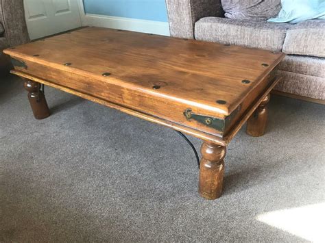 Rustic Antique Mexican Pine Coffee Table H16in/41cm W23.5in/60cm L47in/120cm Excellent ...