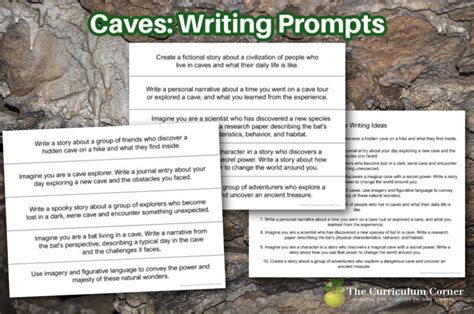 Cave Writing Prompts - The Curriculum Corner 4-5-6