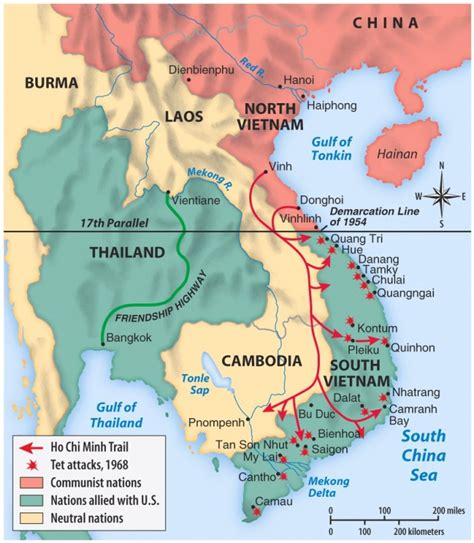 Vietnam War Zones Map