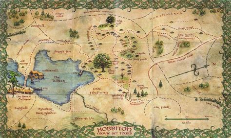 Hobbiton Movie Set Map