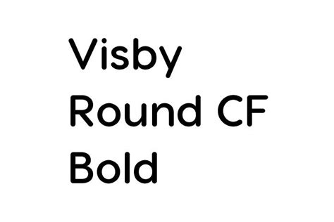 Visby Round CF Bold Font - Free Font Download