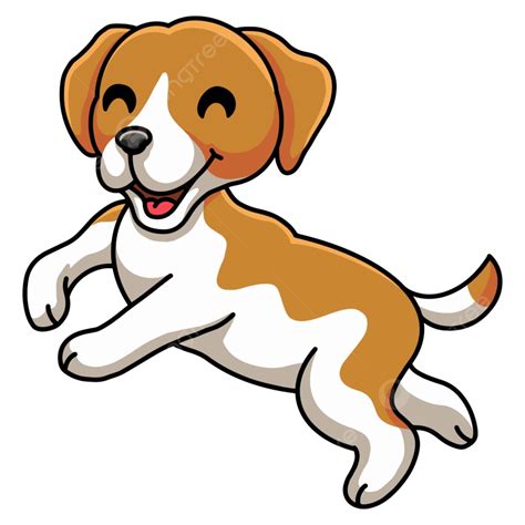 Gambar Kartun Anjing Beagle Kecil Yang Lucu, Anak, Dijinakkan, Riang PNG dan Vektor dengan ...