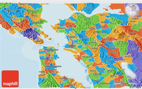 Bay Area Zip Code Map Ca - Daveen Francisca