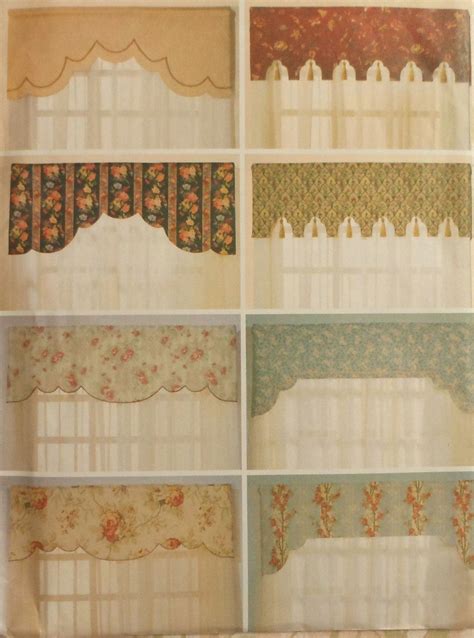 Reversible Valances Sewing Pattern UNCUT Butterick 6563 valance curtain | Curtain sewing pattern ...