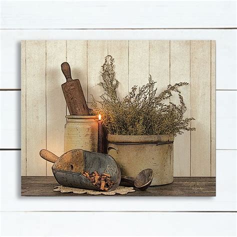 Rustic Country Kitchen Wall Art Antique Farmhouse