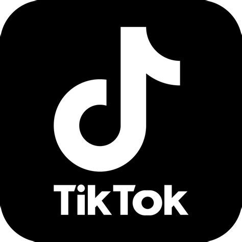 Tik Tok Logo Black White