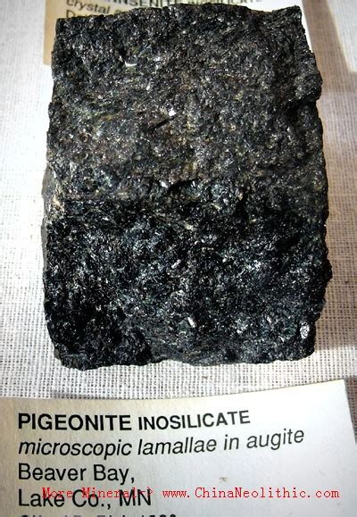 Pigeonite-Pigeonite-Mineral Photos-Mineral Encyclopedia-Neolithic Mineral - Mineral crystal ...