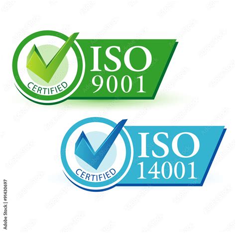 ISO 9001 and ISO 14001 Stock Vector | Adobe Stock