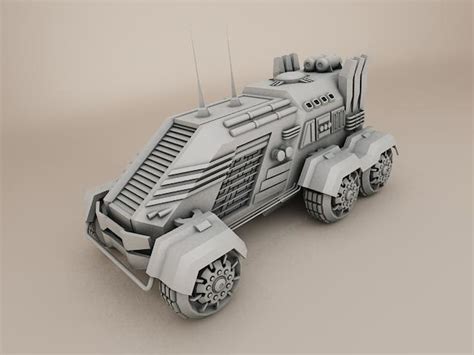 3d model sci fi vehicle