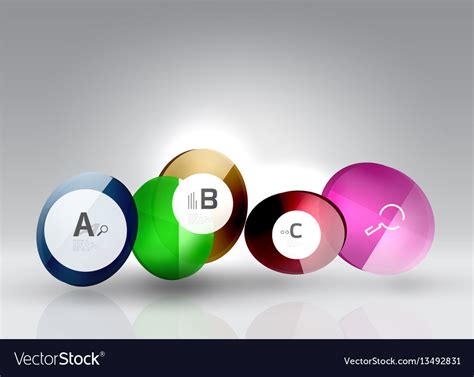 Circle banner template Royalty Free Vector Image