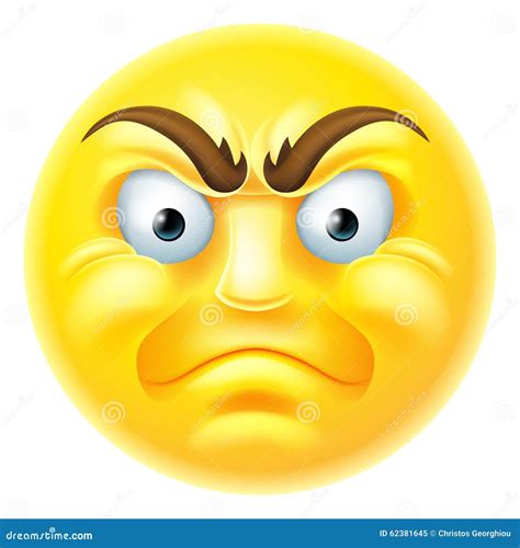 Angry Emoji Emoticon Cartoon Stock Vector - Image: 62381645