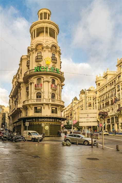 Gran Via Street, Madrid, Spain Editorial Stock Image - Image of calle, downtown: 110342054