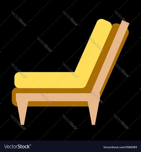 Side View Of Home Or Office Furniture Sofa Vector Image