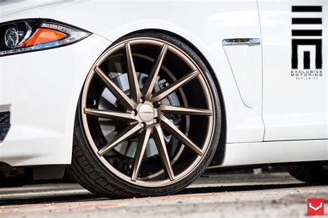 Diamond White Jaguar XF Put on Classy Bronze Custom Wheels — CARiD.com ...