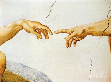 The Creation Of Adam Painting by Michelangelo Buonarroti