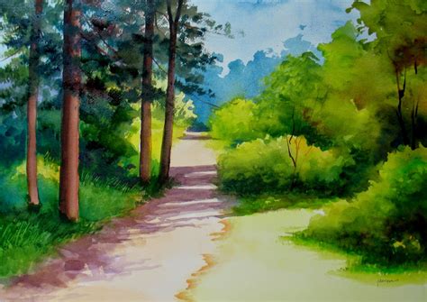 Watercolor Landscape Ideas at PaintingValley.com | Explore collection of Watercolor Landscape Ideas