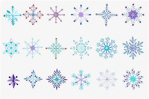 Watercolor Snowflakes on Behance