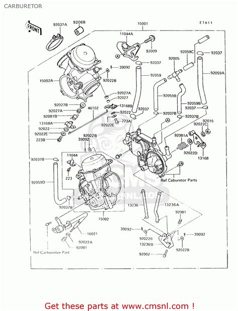 Kawasaki VN750A11 VULCAN 750 1995 USA CALIFORNIA CARBURETOR - buy original CARBURETOR spares online