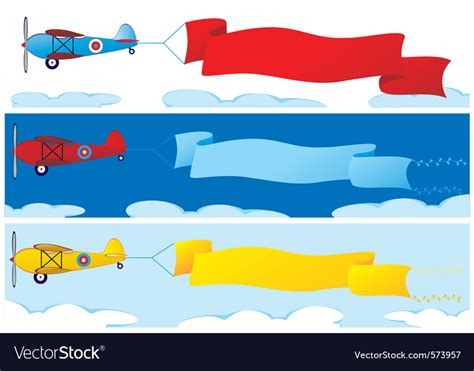 Plane banners Royalty Free Vector Image - VectorStock