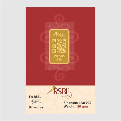 20gm 999 purity gold bar – RSBL eCoins