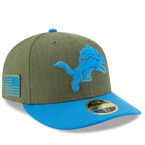 Detroit Lions New Era 2018 Salute to Service Sideline Low Profile 59FIFTY Fitted Hat – Olive/Blue