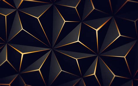 3840x2400 Triangle Solid Black Gold 4k 4K ,HD 4k Wallpapers,Images ...