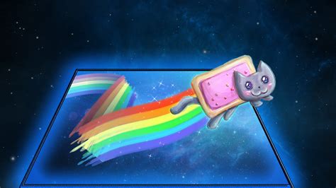 nyan, Cat, Meme, Rainbow, Drawing, Stars Wallpapers HD / Desktop and Mobile Backgrounds