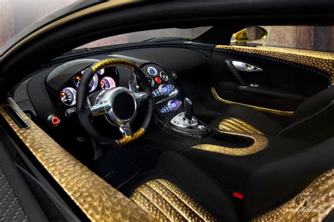 Bugatti Veyron Gold Interior | Motors.pk