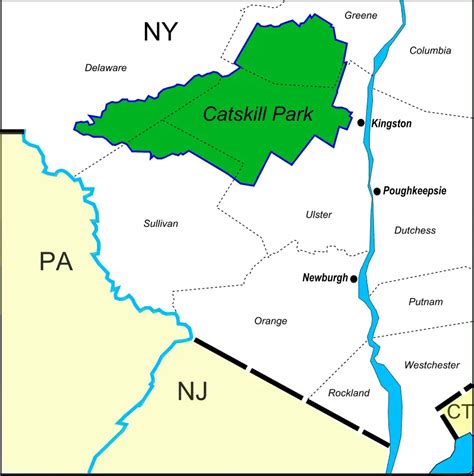 Catskill Park Location Map - MapSof.net