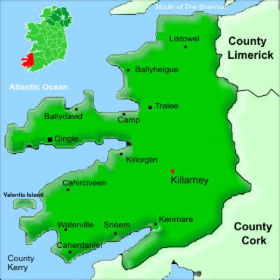 Map of Kerry Ireland Maps County Kerry map