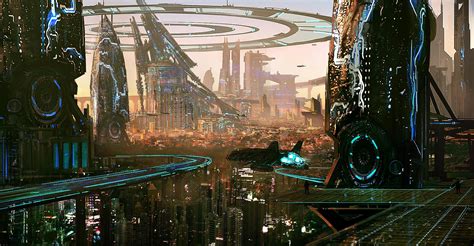 artwork, City, Futuristic, Digital Art, Building, Skyscraper Wallpapers HD / Desktop and Mobile ...