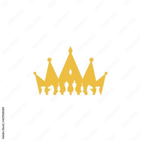 King Chess logo design vector illustration, Creative Chess logo design concept template, symbols ...