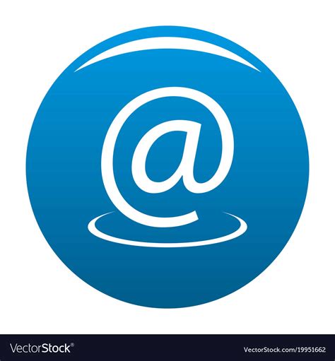 Email address icon blue Royalty Free Vector Image