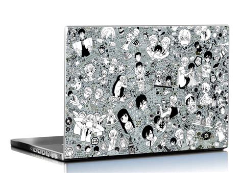 PIXELARTZ Laptop Skins Graffiti Black and White Anime 15.6 Inches ...