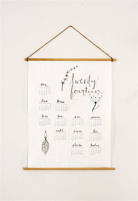 DIY Linen Wall Calendar - The Sweetest Occasion