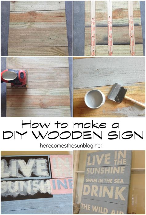 How to Make a DIY Wooden Sign | Here Comes The Sun