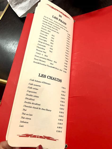 Menu at Le comptoir du Relais restaurant, Paris, 9 Carr de l'Odéon