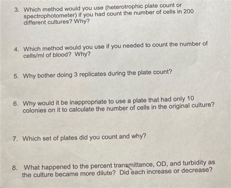 Solved 3. Which method would you use (heterotrophic plate | Chegg.com