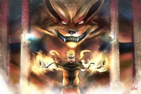 Naruto and Kurama: Fiery Bond HD Wallpaper by Zaki Abbas