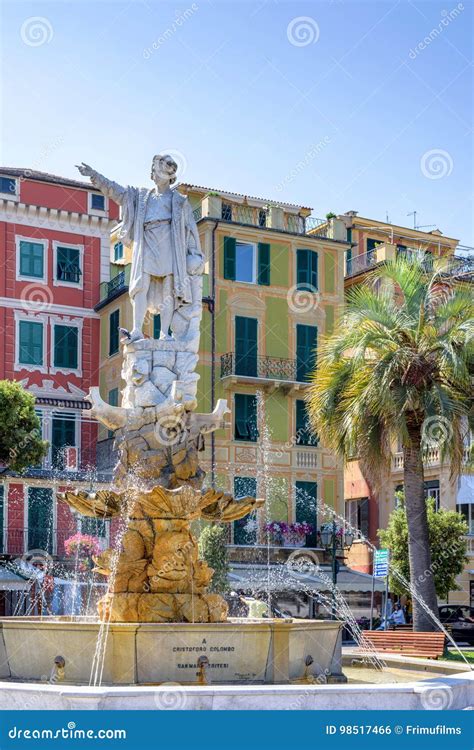 Cristoforo Colombo Statue in Santa Margherita Ligure City Stock Photo - Image of history ...